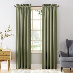 Lichtenberg NWT Rod Pocket Room Darkening Curtain Panel, Sage Green